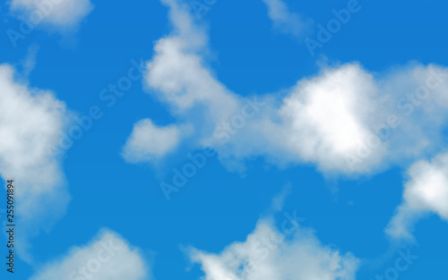 Cloudy blue sky - white clouds