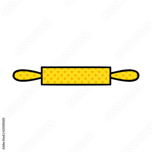 comic book style cartoon rolling pin