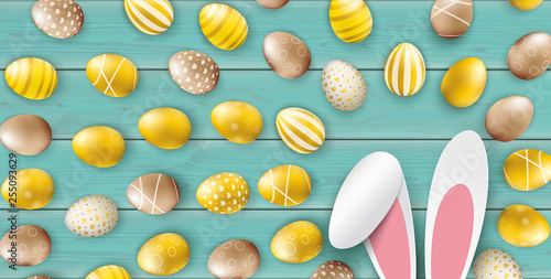 Noble Golden Easter Eggs Sun Hare Wooden Turquoise Header