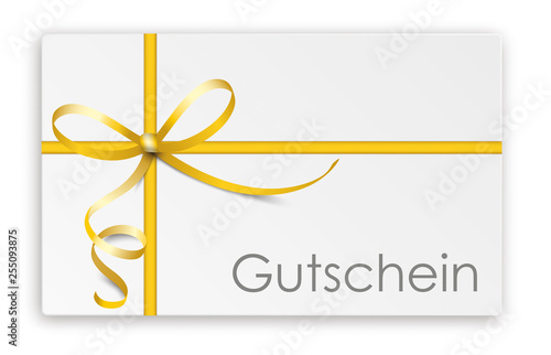 Gutschein mit goldenem Band