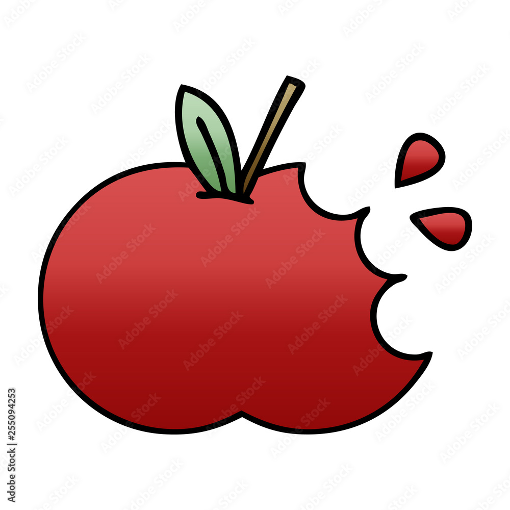gradient shaded cartoon red apple gradient shaded cartoon red apple