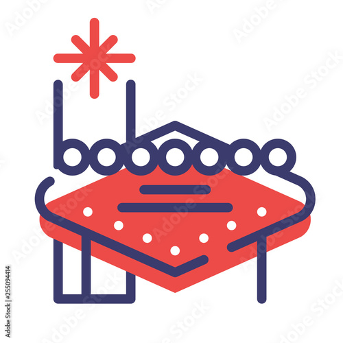 Photography Las Vegas FlatOutline illustration