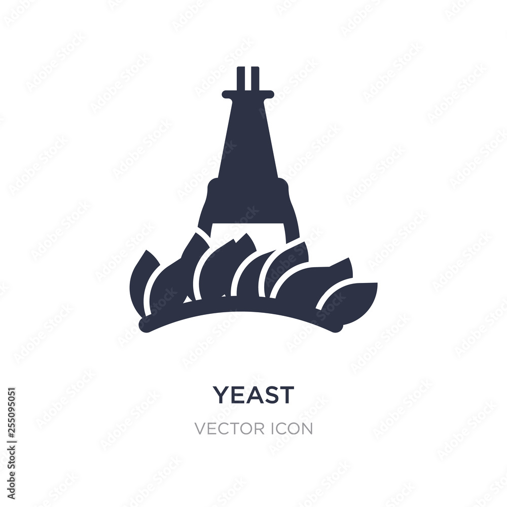 yeast icon on white background. Simple element illustration from Alcohol concept.