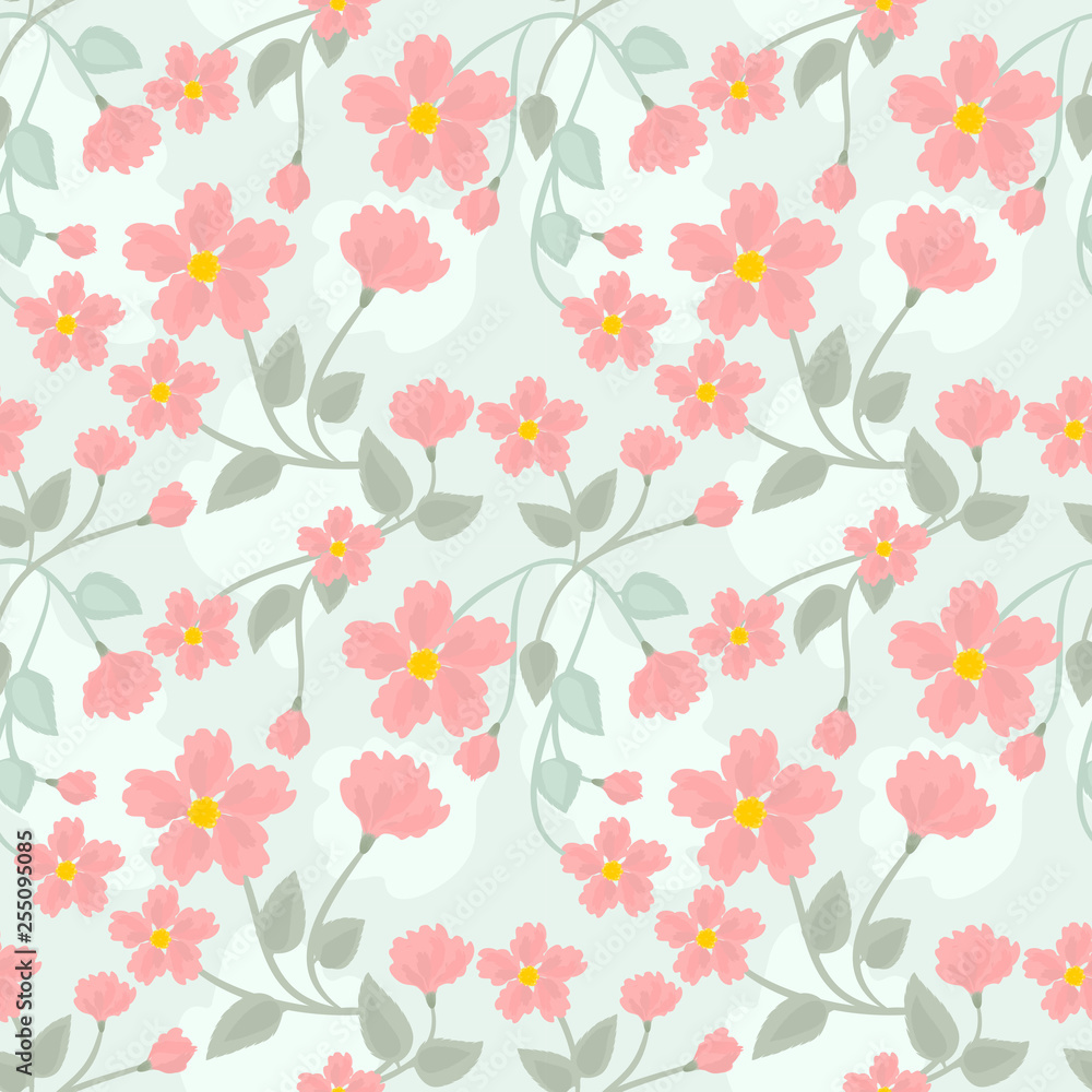 Seamless pattern Chinese rose Seamless pattern Chinese rose