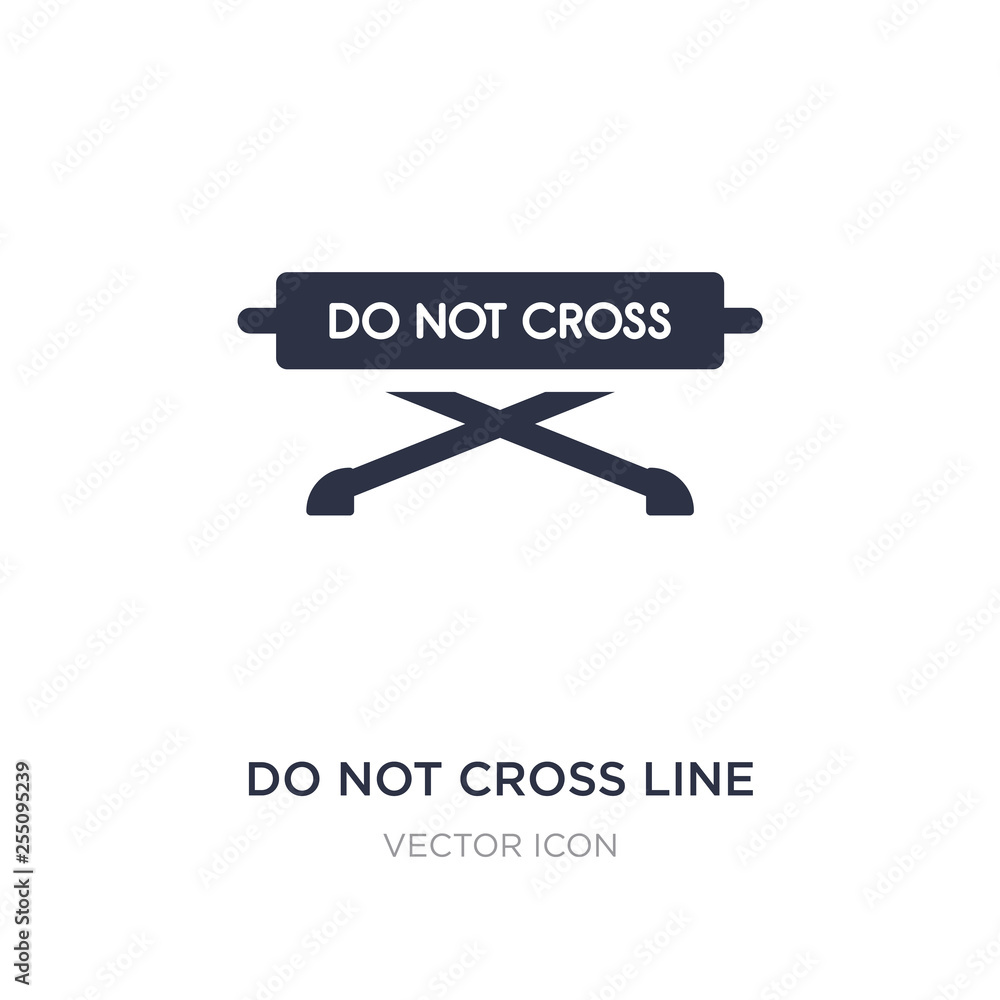 do not cross line icon on white background. Simple element illustration from Alert concept.