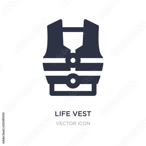 life vest icon on white background. Simple element illustration from Alert concept.
