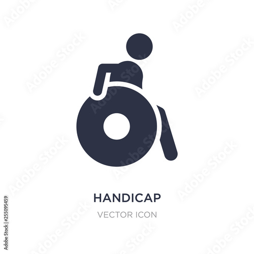 handicap icon on white background. Simple element illustration from Alert concept.