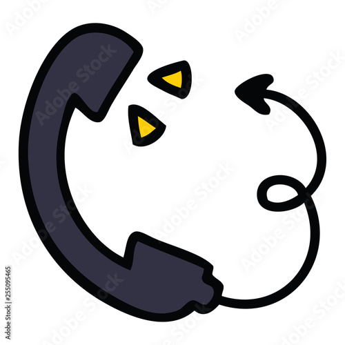 cute cartoon telephone receiver