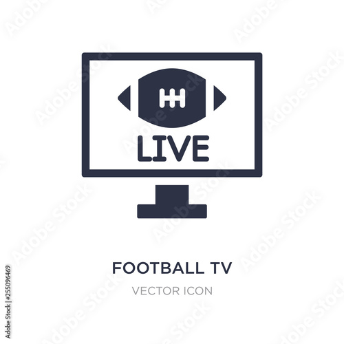 football tv program icon on white background. Simple element illustration from American football concept.