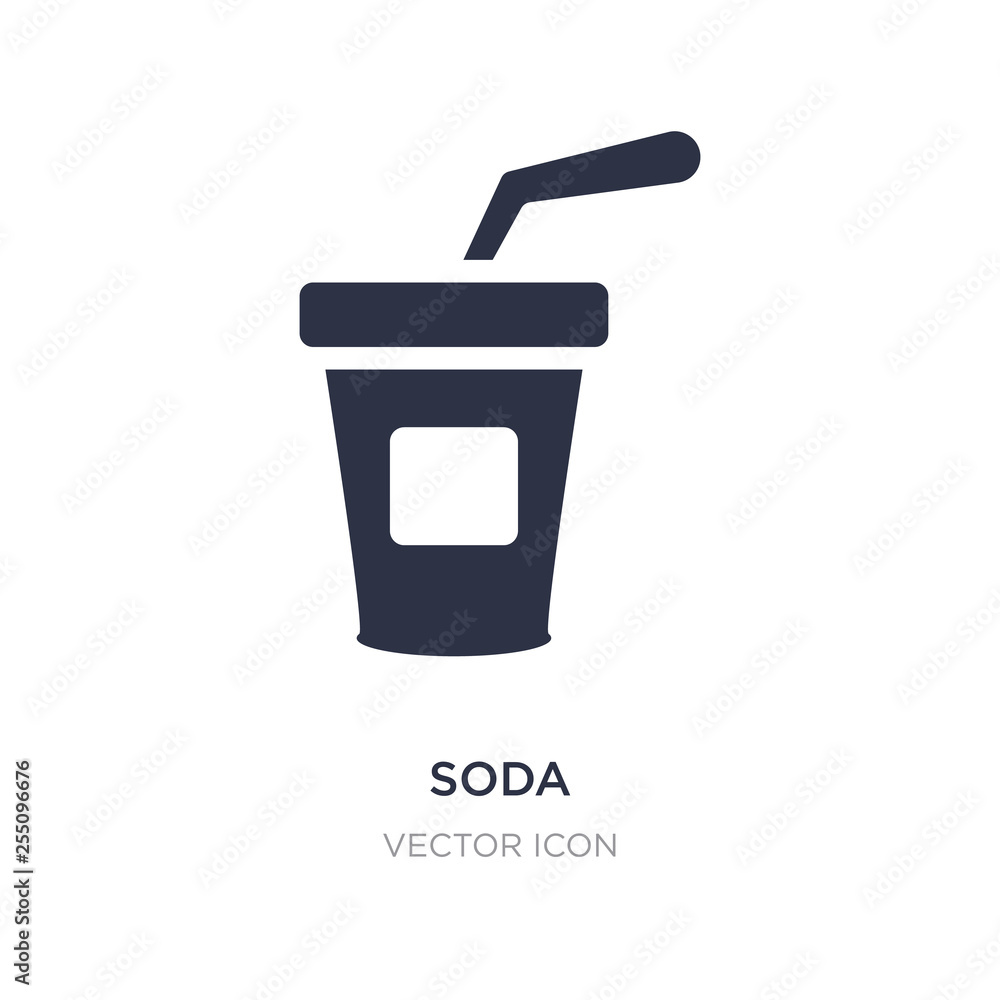 soda icon on white background. Simple element illustration from American football concept. soda icon on white background. Simple element illustration from American football concept.