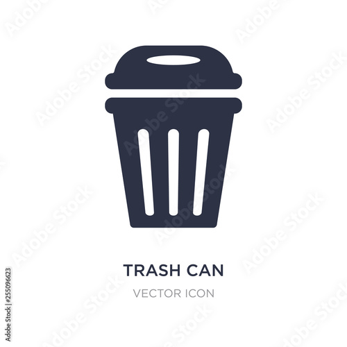 trash can icon on white background. Simple element illustration from American football concept.
