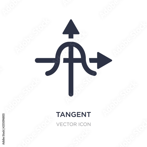 Fotografie tangent icon on white background