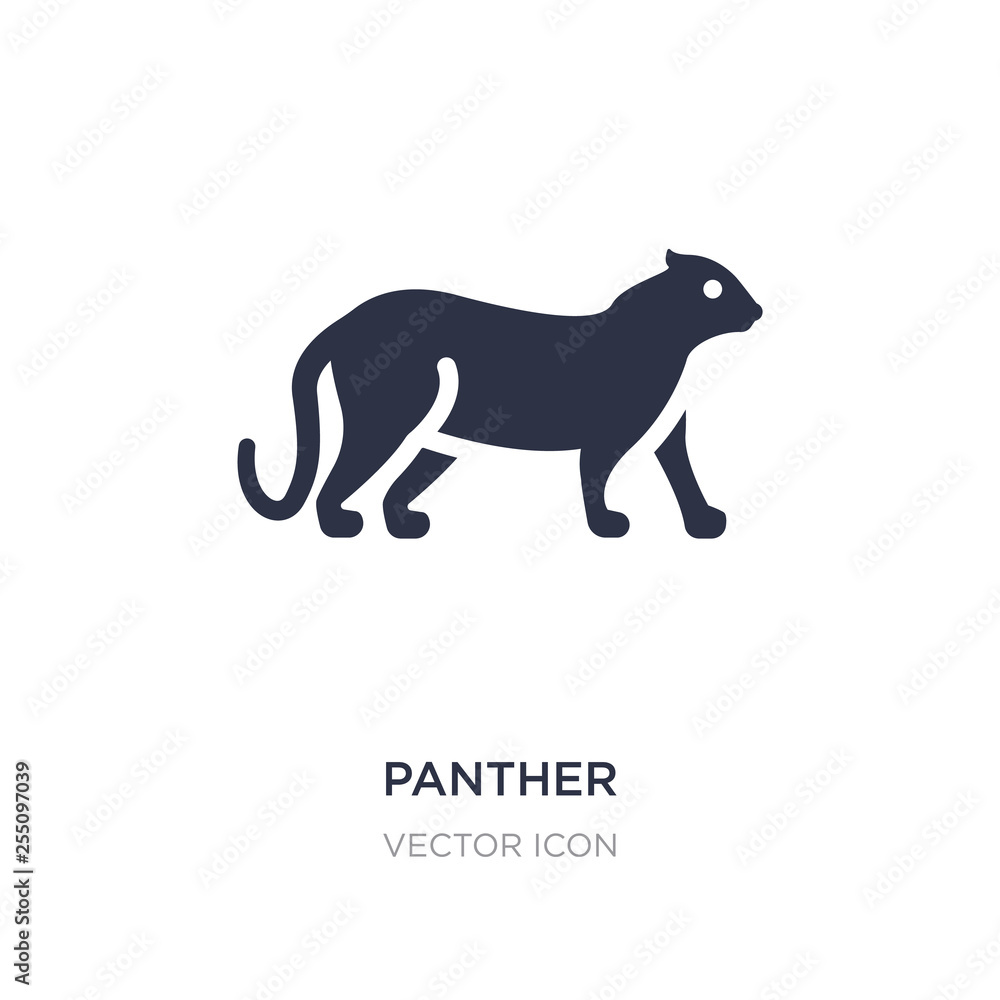 panther icon on white background. Simple element illustration from Animals concept. panther icon on white background. Simple element illustration from Animals concept.