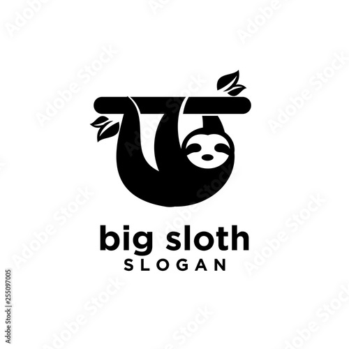 sloth logo icon designs vector illustration symbol template