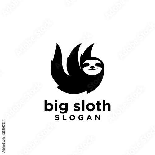 sloth logo icon designs vector illustration symbol template