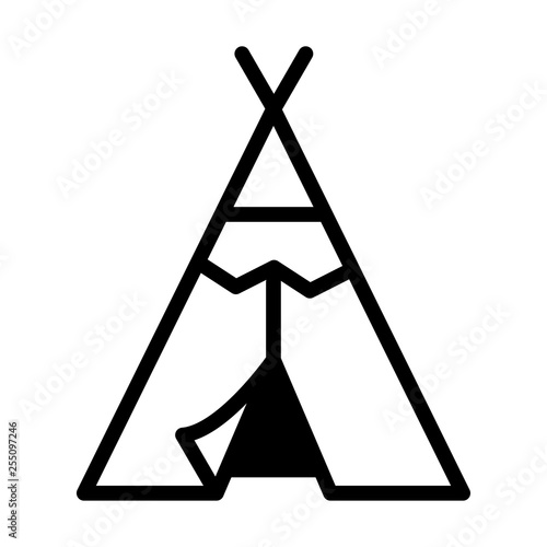 person tent Solid illustration