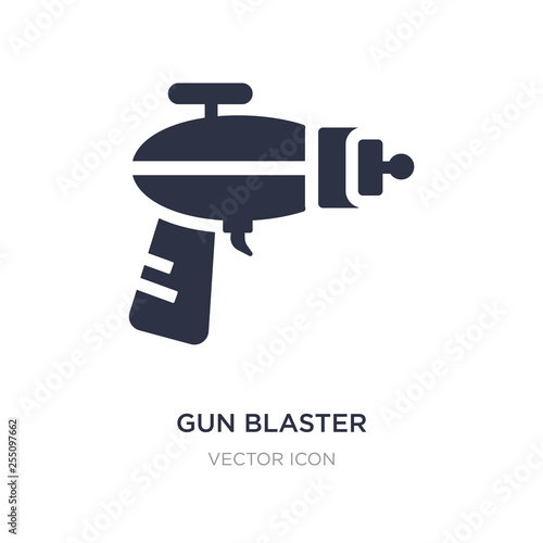 gun blaster icon on white background. Simple element illustration from Astronomy concept.