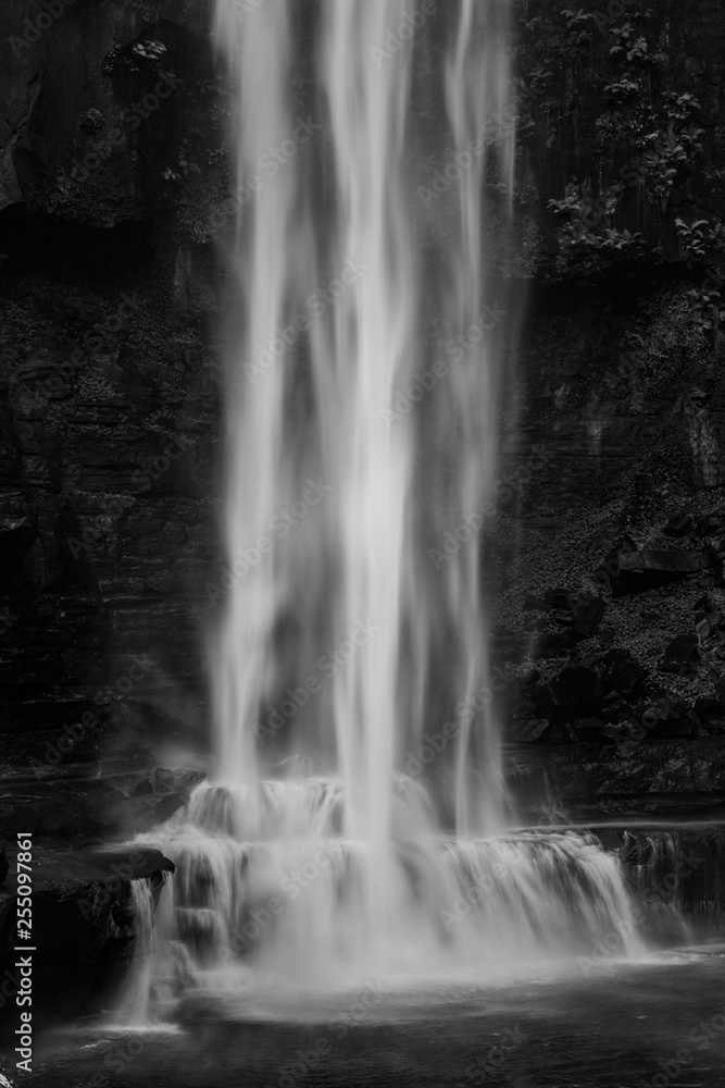 Euphoric feeling of being at the base of a mighty waterfall Euphoric feeling of being at the base of a mighty waterfall