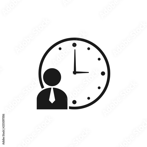Work hours icon design template vector isolated