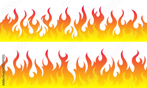 Fire flame frame borders