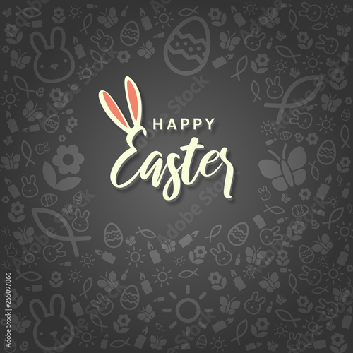 Grußkarte zu Ostern mit Happy Easter Wunsch