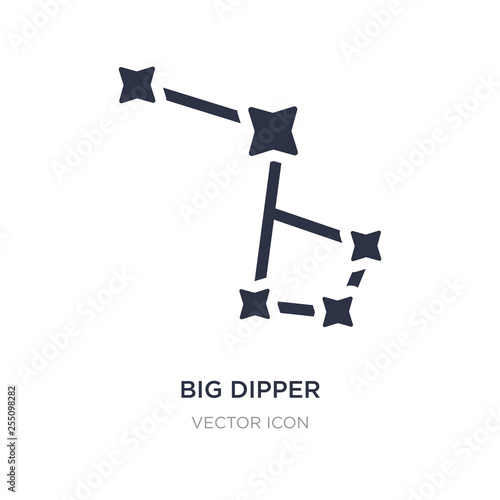 big dipper icon on white background. Simple element illustration from Astronomy concept.