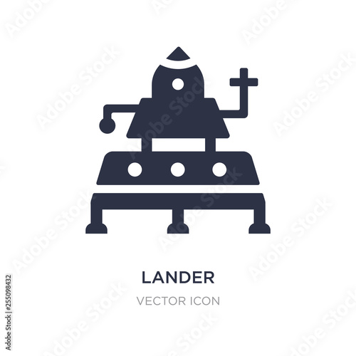 lander icon on white background. Simple element illustration from Astronomy concept.