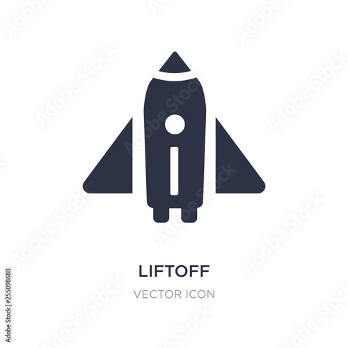 liftoff icon on white background. Simple element illustration from Astronomy concept.