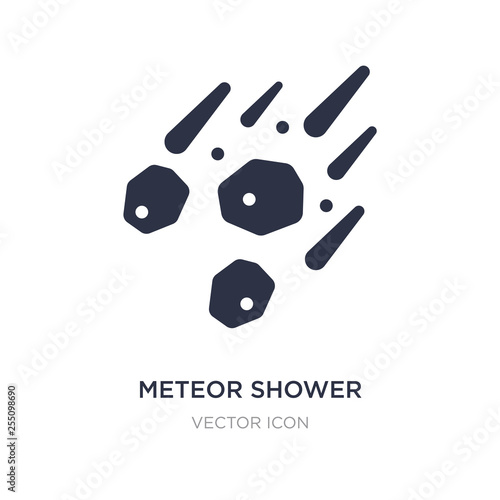 meteor shower icon on white background. Simple element illustration from Astronomy concept.