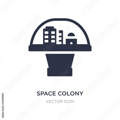 space colony icon on white background. Simple element illustration from Astronomy concept.