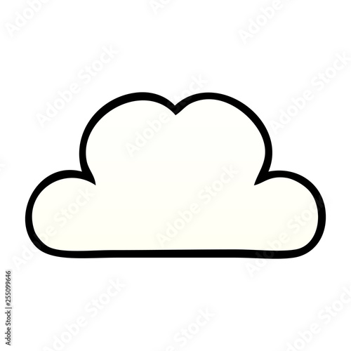 gradient shaded cartoon white cloud