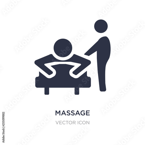 massage icon on white background. Simple element illustration from Beauty concept.