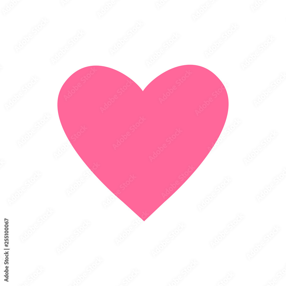 Pink heart isolated
