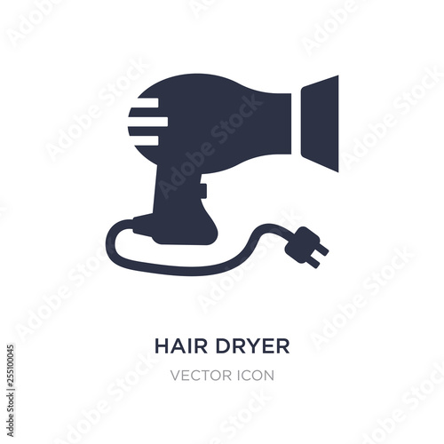 hair dryer icon on white background. Simple element illustration from Beauty concept.