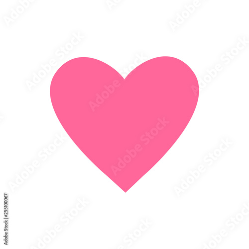 Pink heart isolated