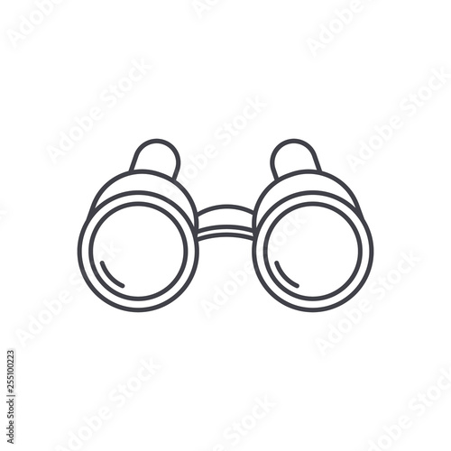binoculars icon in flat style