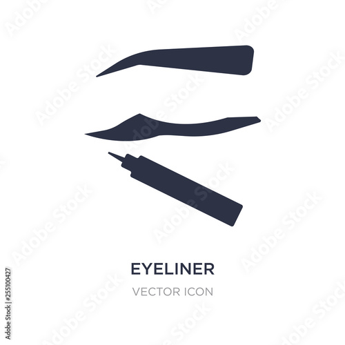 eyeliner icon on white background. Simple element illustration from Beauty concept.