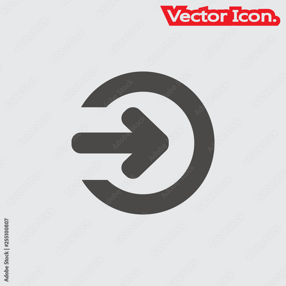 The login icon isolated sign symbol and flat style for app, web and digital design. Vector illustration. The login icon isolated sign symbol and flat style for app, web and digital design. Vector illustration.