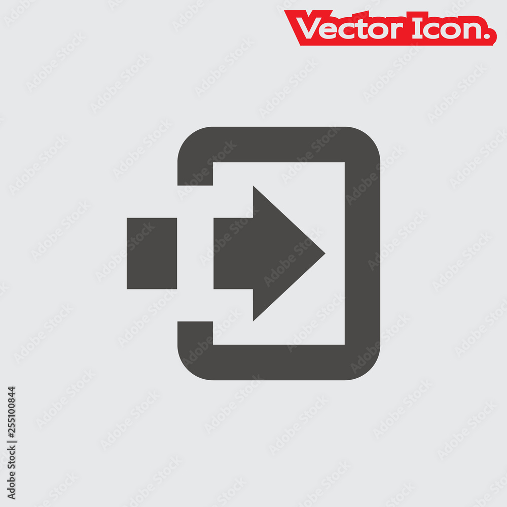 The login icon isolated sign symbol and flat style for app, web and digital design. Vector illustration. The login icon isolated sign symbol and flat style for app, web and digital design. Vector illustration.