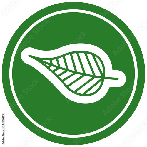 natural leaf circular icon