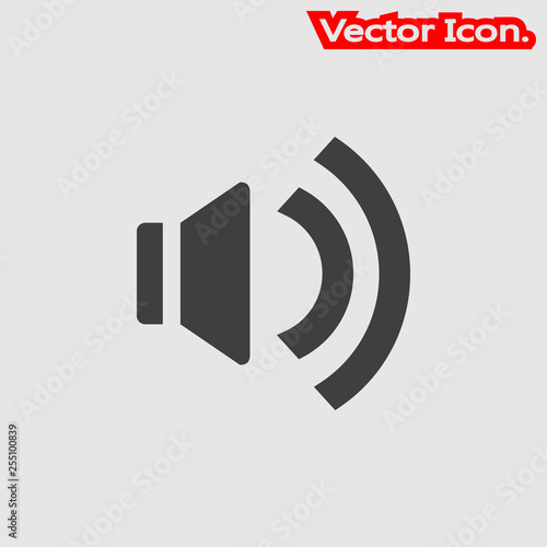 volume control icon isolated sign symbol and flat style for app, web and digital design. Vector illustration.