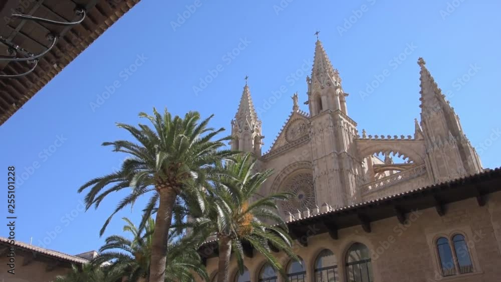 Architectural view of the cathedral of Palma de Mallorca Architectural view of the cathedral of Palma de Mallorca