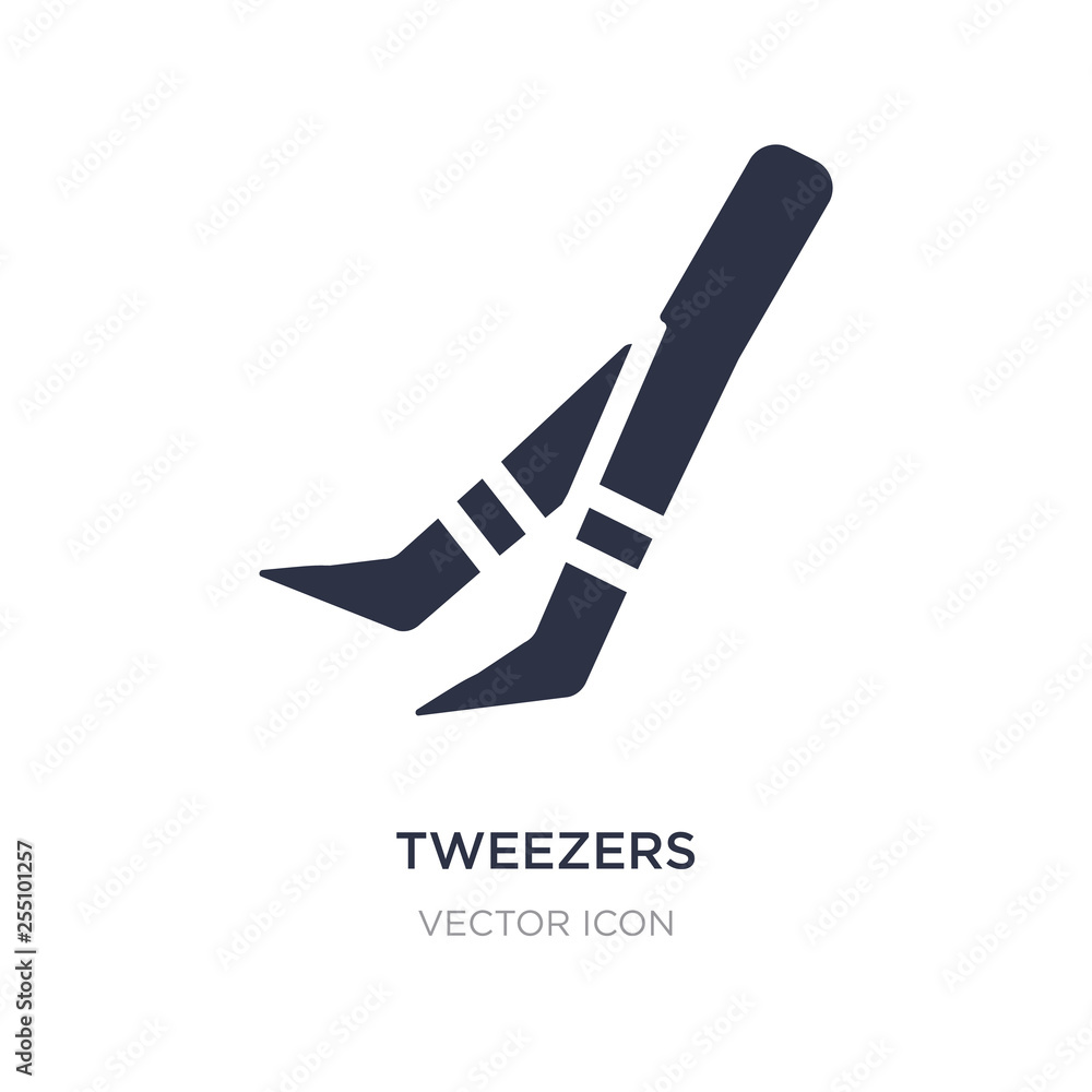 tweezers icon on white background. Simple element illustration from Beauty concept. tweezers icon on white background. Simple element illustration from Beauty concept.