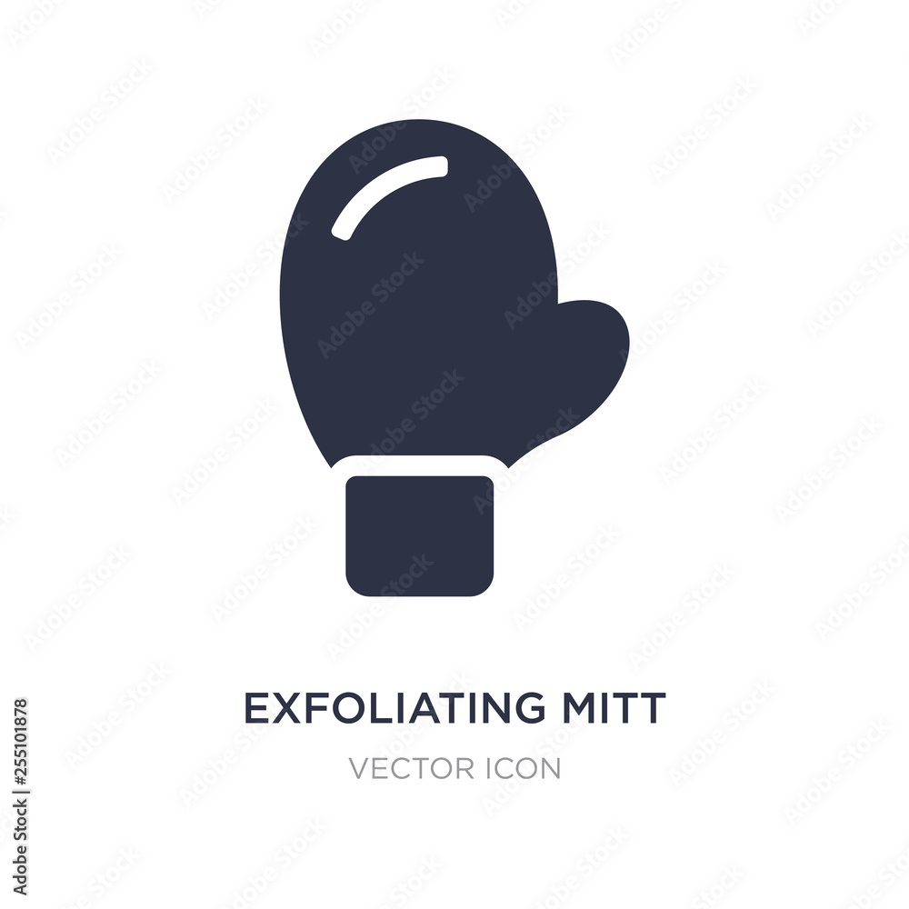 exfoliating mitt icon on white background. Simple element illustration from Beauty concept. exfoliating mitt icon on white background. Simple element illustration from Beauty concept.