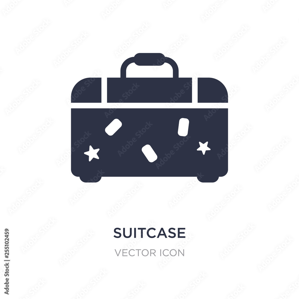 suitcase icon on white background. Simple element illustration from Blogger and influencer concept. suitcase icon on white background. Simple element illustration from Blogger and influencer concept.