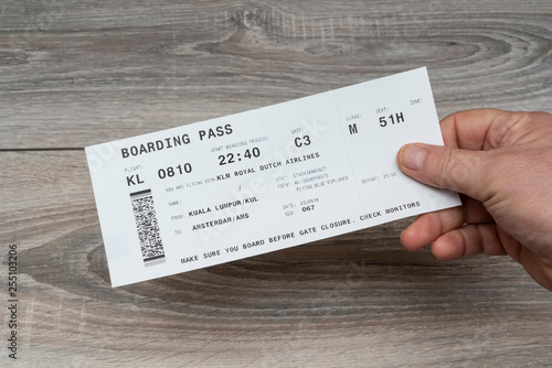 KLM boarding pass photo