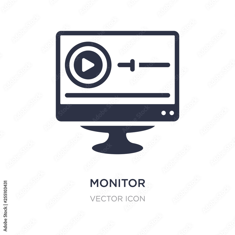 monitor icon on white background. Simple element illustration from Blogger and influencer concept. monitor icon on white background. Simple element illustration from Blogger and influencer concept.