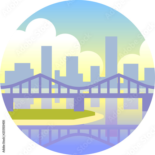 Brisbane gradient illustration