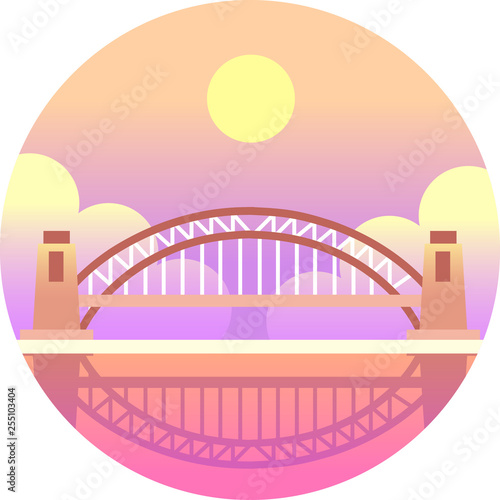 Harbour bridge gradient illustration