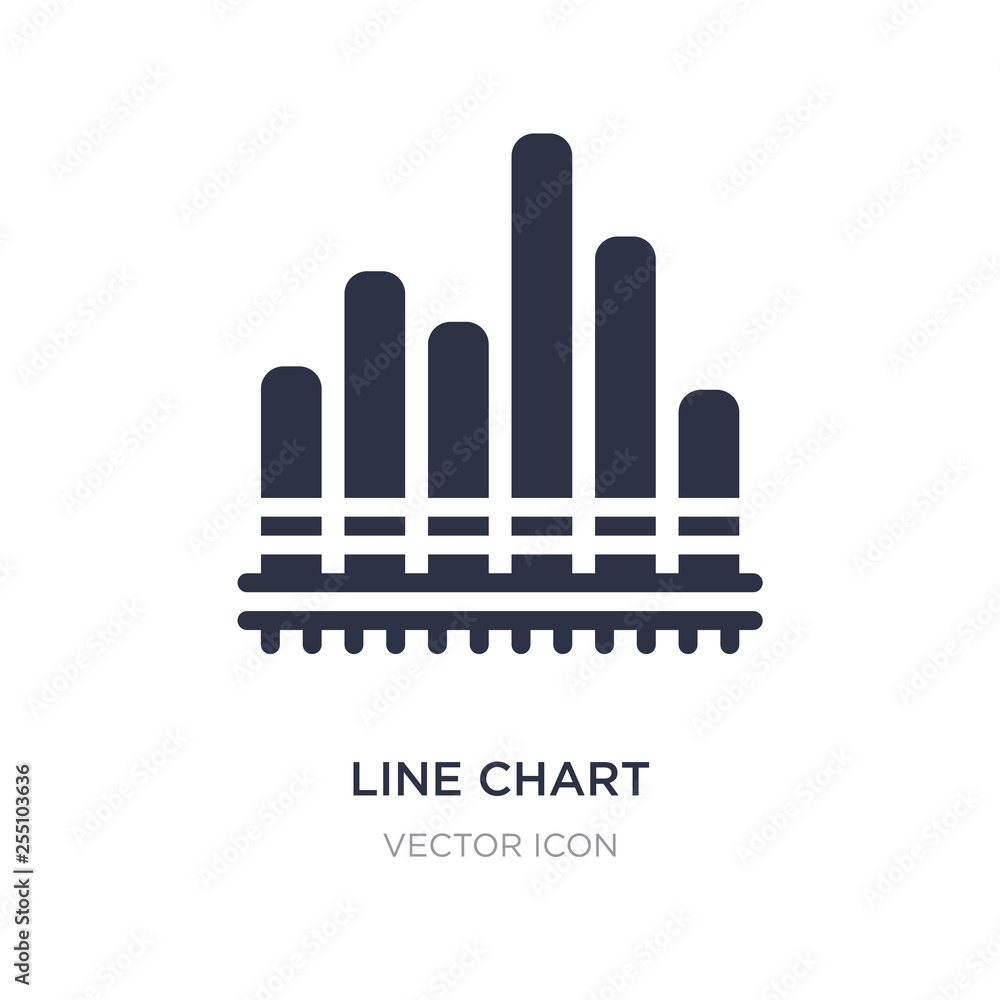 line chart statistics icon on white background. Simple element illustration from Business concept.
